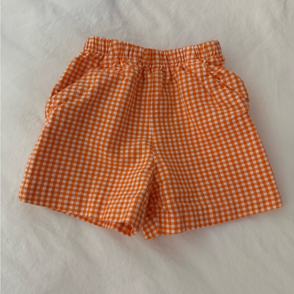 Bailey Boys Orange Gingham Shorts